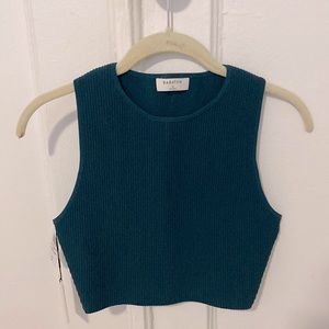 Dark Blue Babaton Rory Sculpt Knit Top - NWT